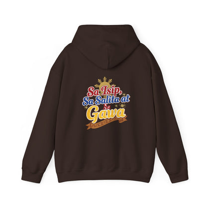 Proud Pinoy  Sa Isip Sa Salita at Sa Gawa Hoodie — Filipino Heritage Pullover