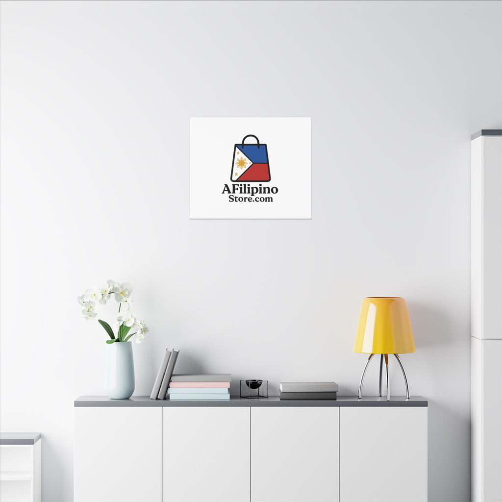 Filipino Flag Tote Logo Canvas Print — AFilipinoStore.com Matte Stretched Wall Art