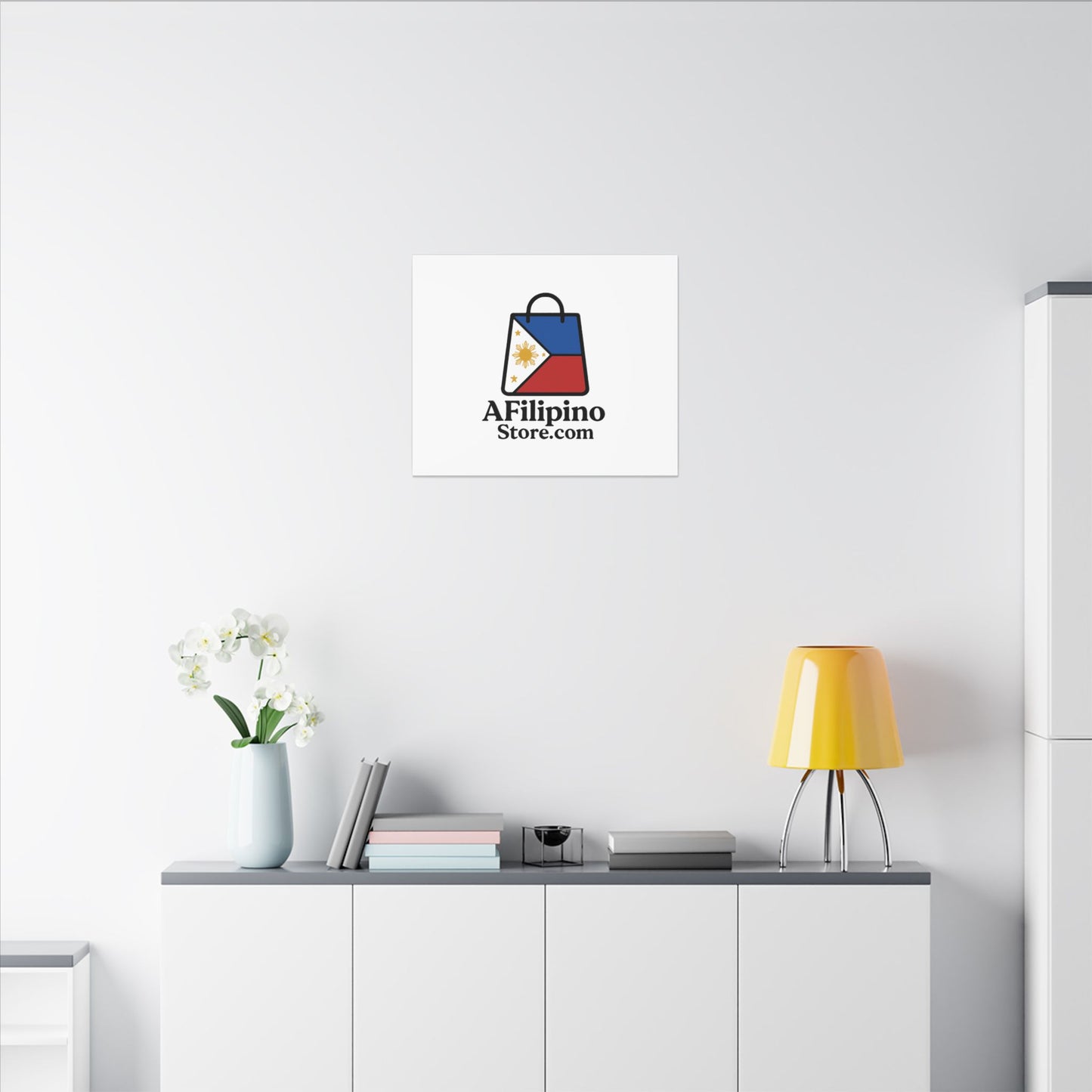 Filipino Flag Tote Logo Canvas Print — AFilipinoStore.com Matte Stretched Wall Art