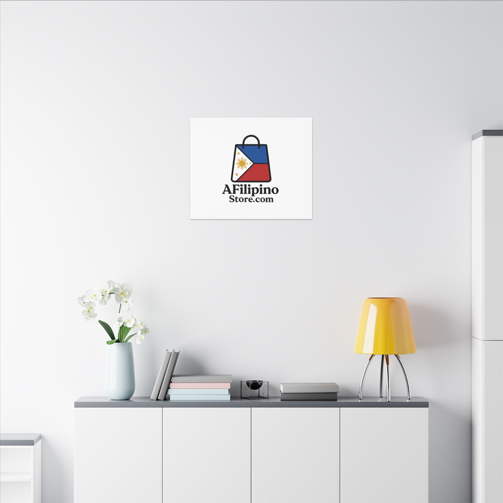 Filipino Flag Tote Logo Canvas Print — AFilipinoStore.com Matte Stretched Wall Art