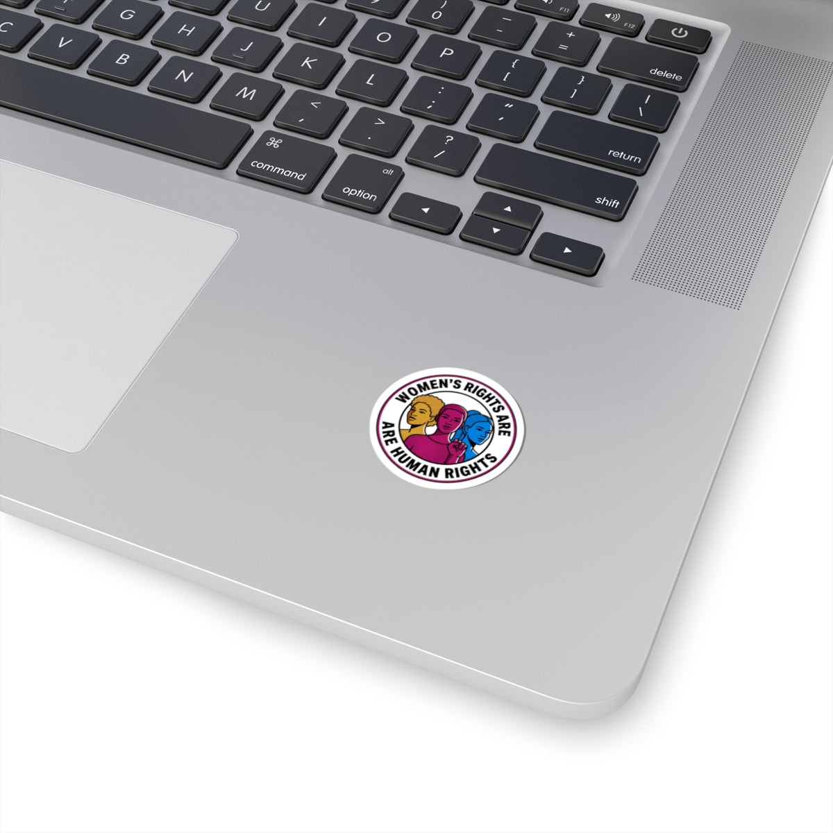 Women’s Rights Are Human Rights Kiss-Cut Sticker | feminism, equality