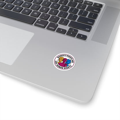 Women’s Rights Are Human Rights Kiss-Cut Sticker | feminism, equality