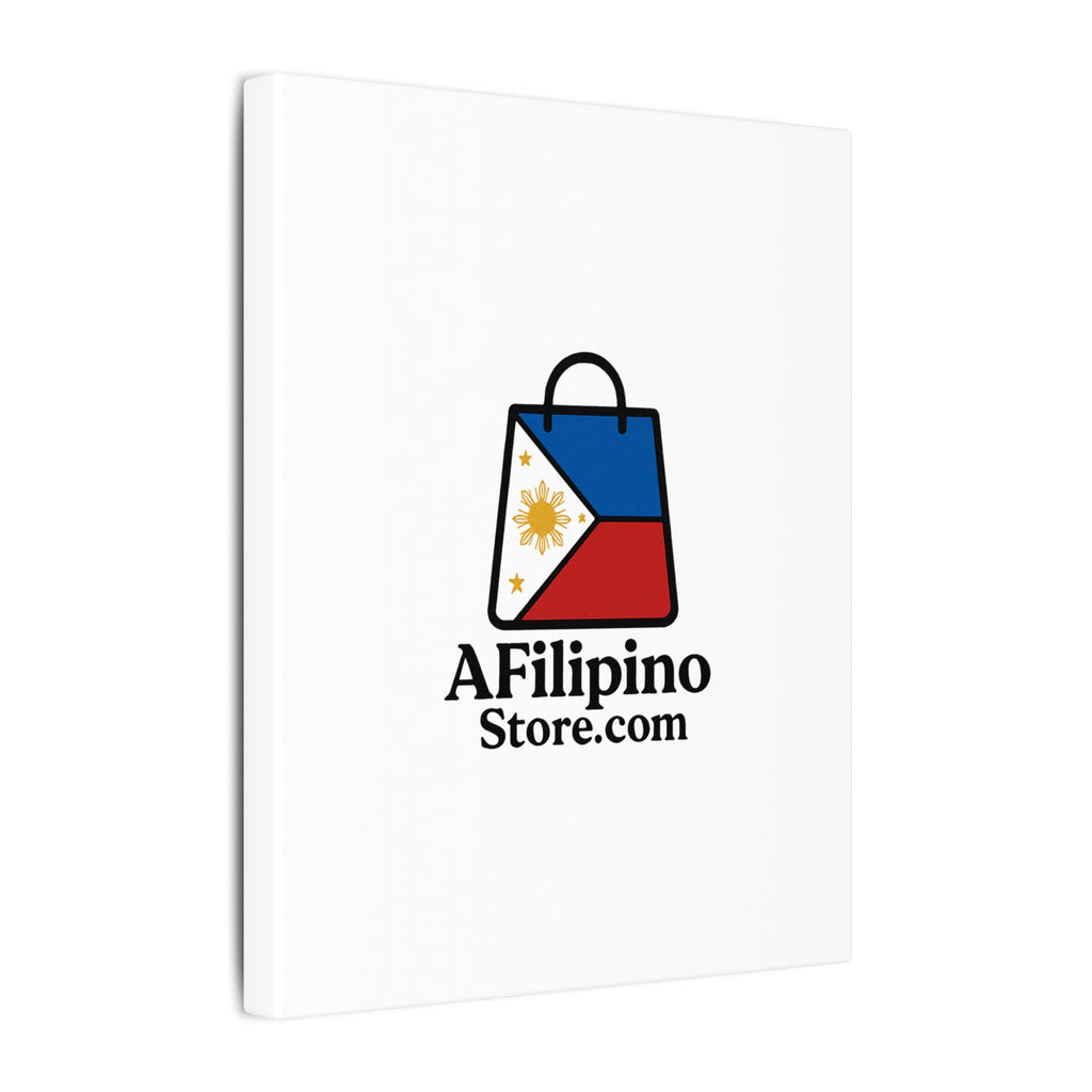 Filipino Flag Tote Logo Canvas Print — AFilipinoStore.com Matte Stretched Wall Art