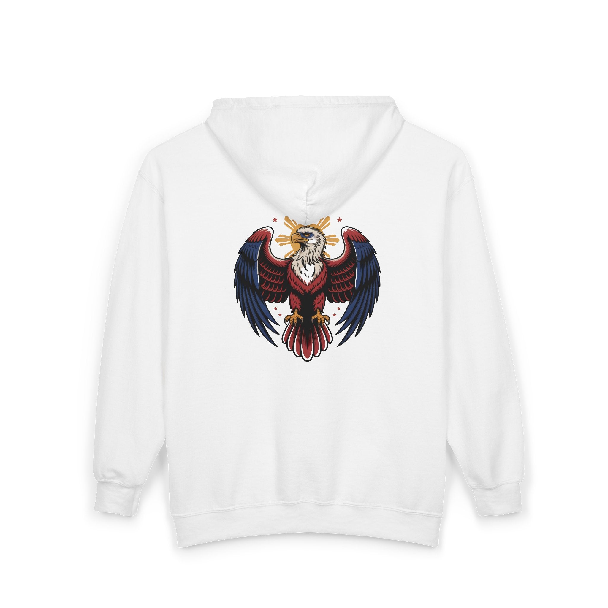 Philippines Map & Golden Eagle Zip Hoodie — Filipino Pride Full-Zip Sweatshirt