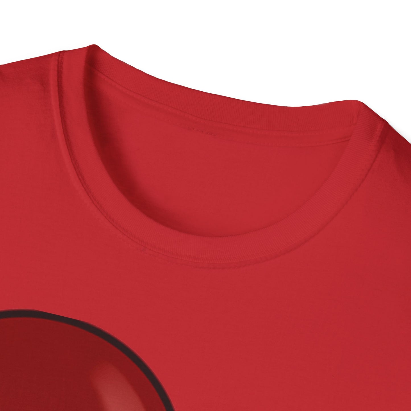 Half- Heart Half-Design T-Shirt — Minimal Red Heart Graphic Tee