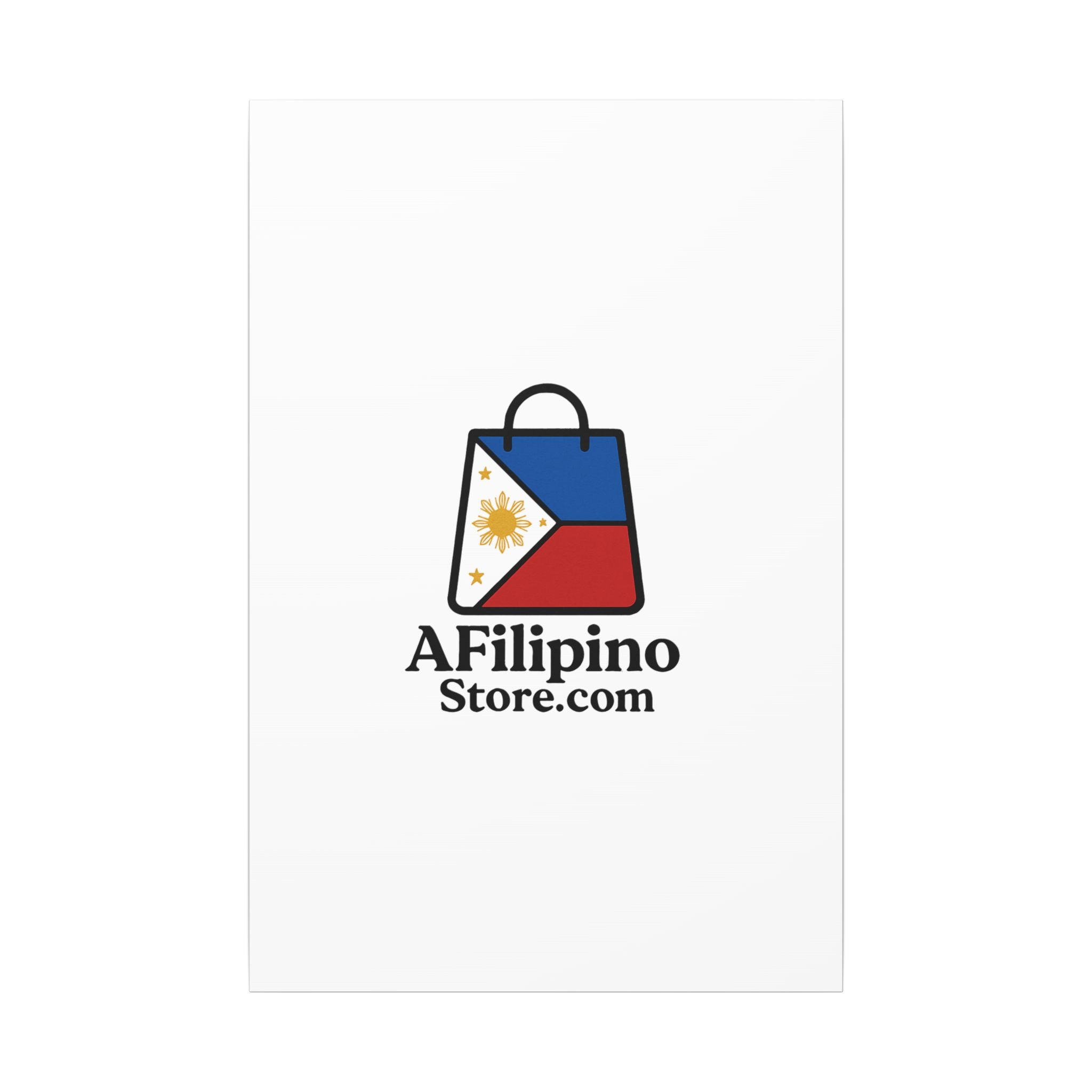 Filipino Flag Tote Logo Canvas Print — AFilipinoStore.com Matte Stretched Wall Art
