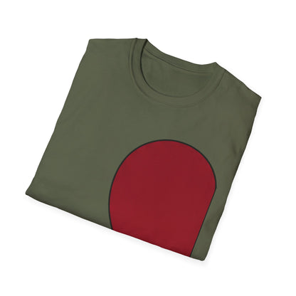 Half Heart Graphic T‑Shirt — Minimal Red Heart Tee