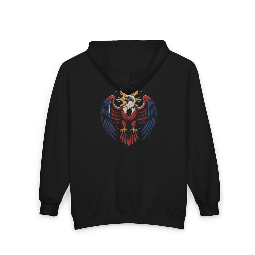 Eagle Crest Zip Hoodie — Crowned Heraldic Eagle Full-Zip Sweatshirt