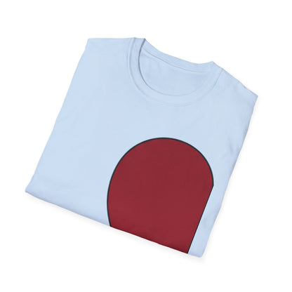 Half Heart Graphic T‑Shirt — Minimal Red Heart Tee