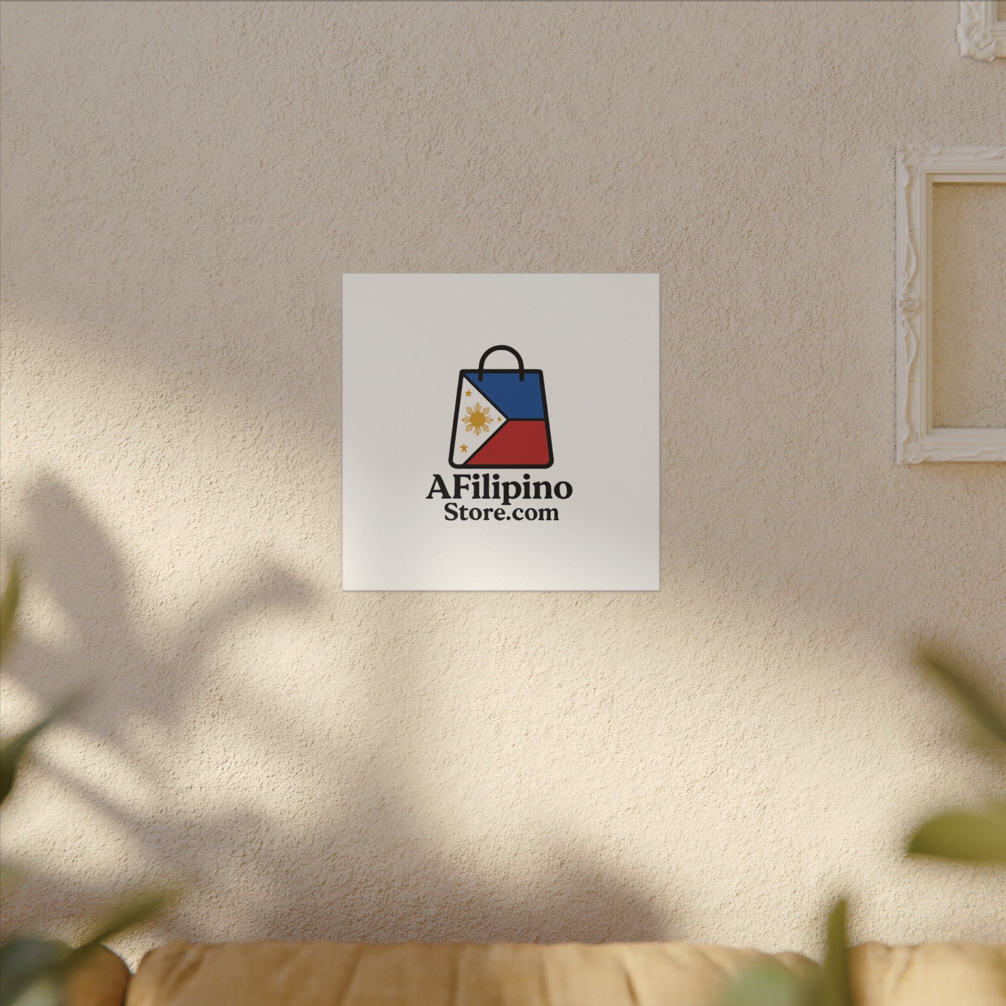 Filipino Flag Tote Logo Canvas Print — AFilipinoStore.com Matte Stretched Wall Art