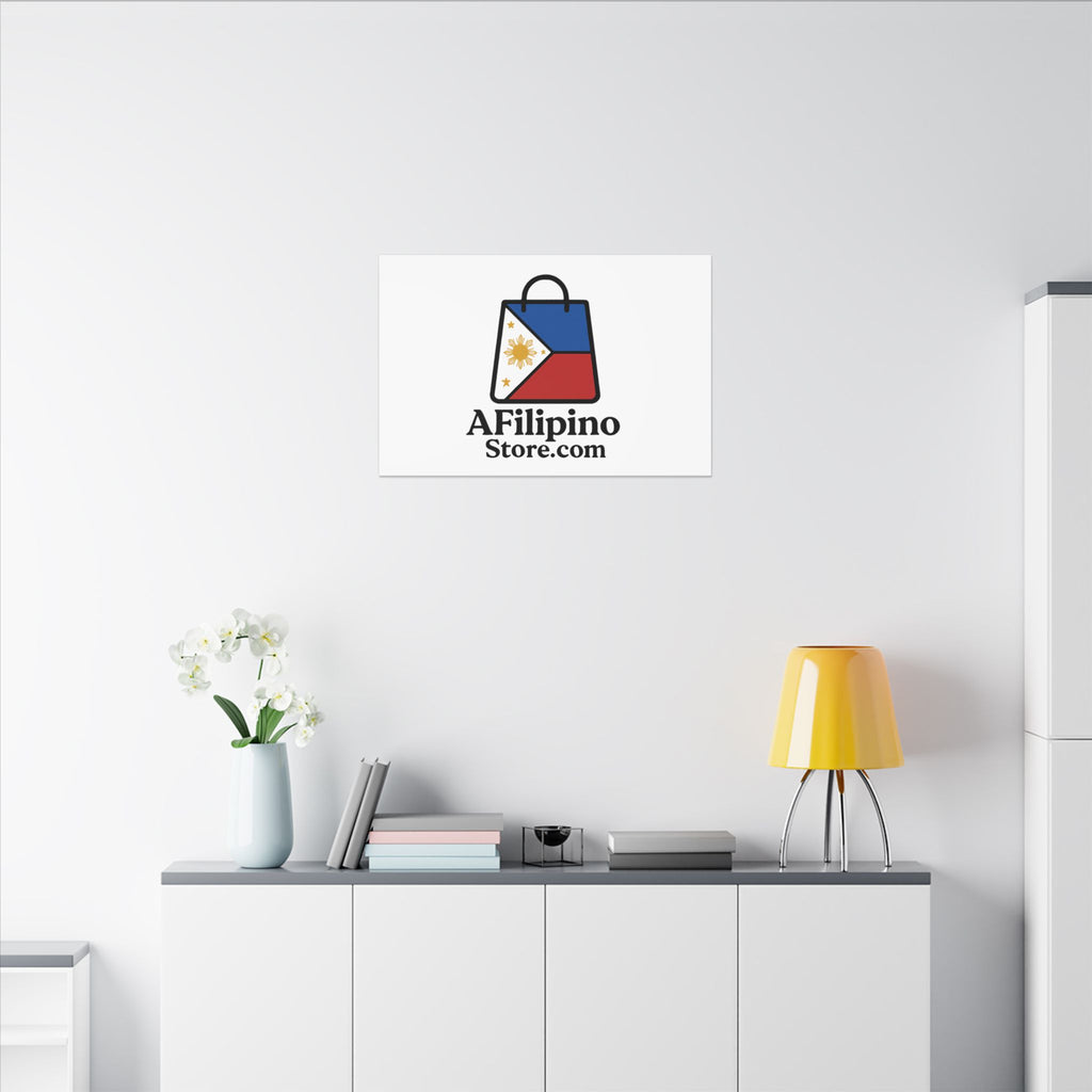Filipino Flag Tote Logo Canvas Print — AFilipinoStore.com Matte Stretched Wall Art