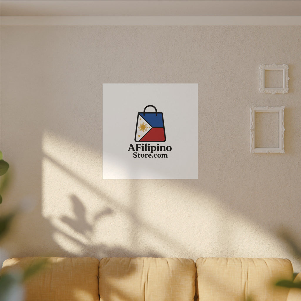 Filipino Flag Tote Logo Canvas Print — AFilipinoStore.com Matte Stretched Wall Art