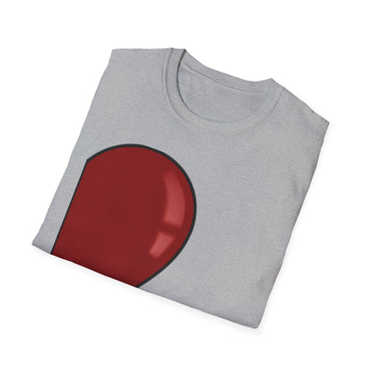 Half- Heart Half-Design T-Shirt — Minimal Red Heart Graphic Tee