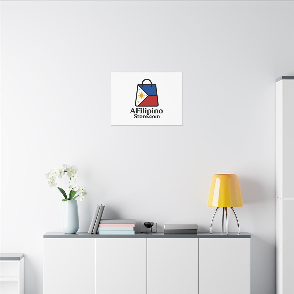 Filipino Flag Tote Logo Canvas Print — AFilipinoStore.com Matte Stretched Wall Art