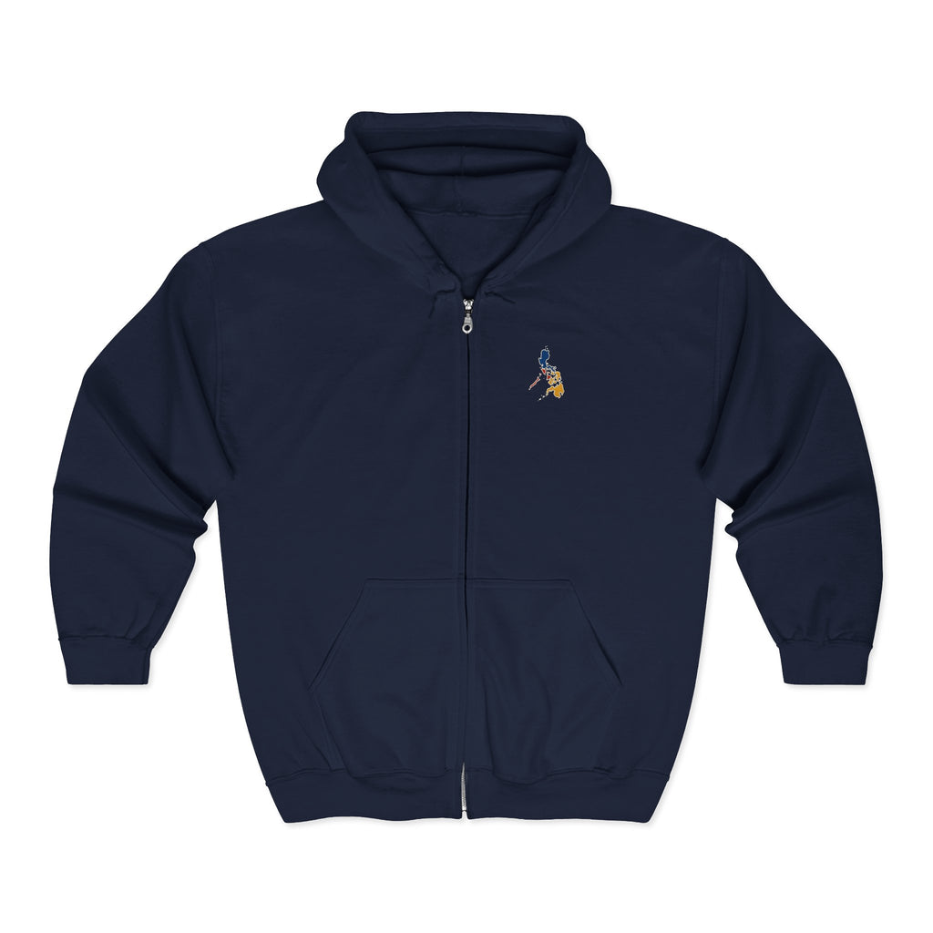 Eagle Crest Zip Hoodie — Crowned Heraldic Eagle Full-Zip Sweatshirt