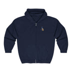 Eagle Crest Zip Hoodie — Crowned Heraldic Eagle Full-Zip Sweatshirt