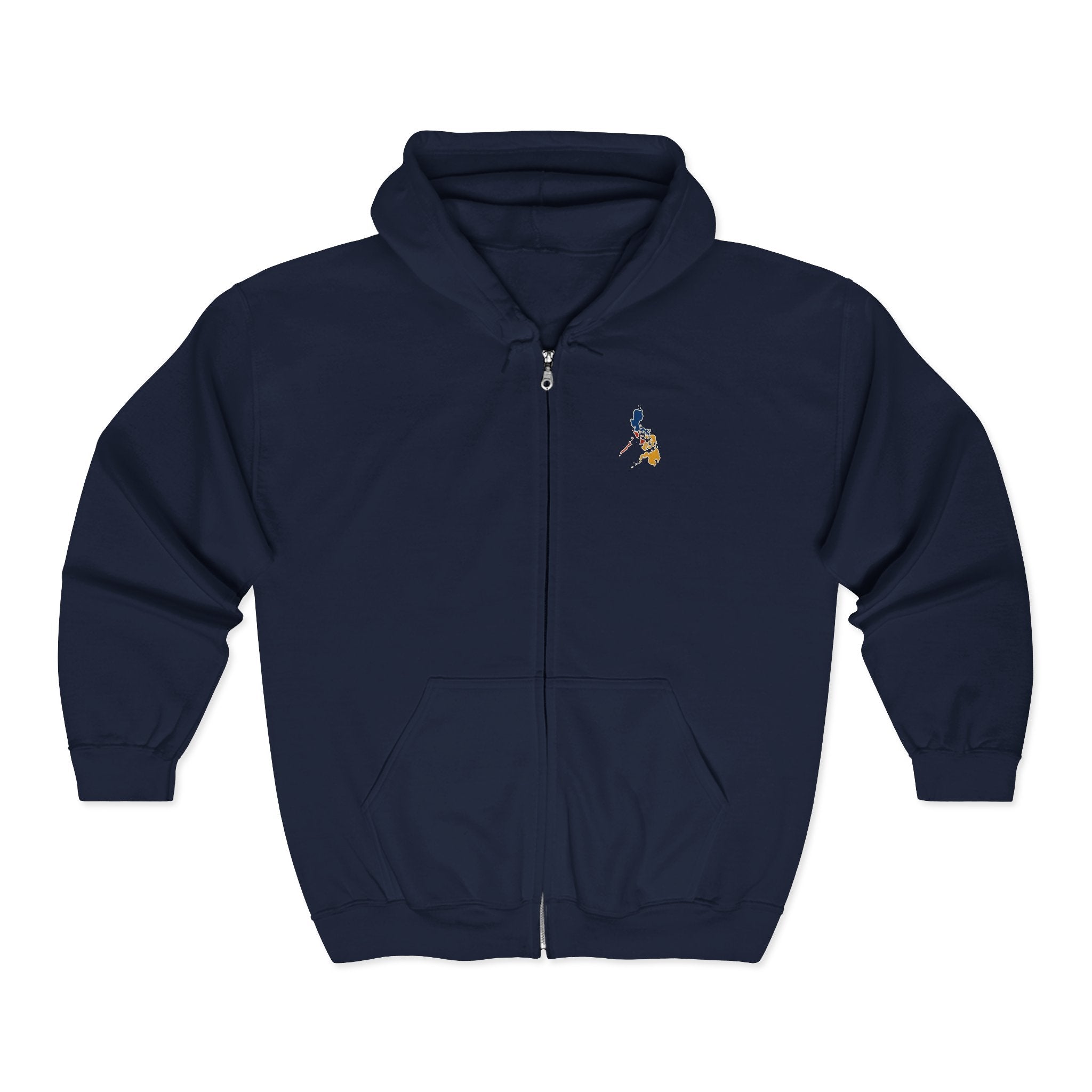 Eagle Crest Zip Hoodie — Crowned Heraldic Eagle Full-Zip Sweatshirt