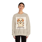 Looking for Hugs Sweatshirt — Cute Puppy Graphic Crewneck
