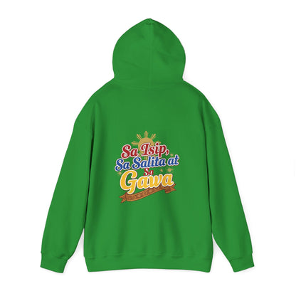 Proud Pinoy  Sa Isip Sa Salita at Sa Gawa Hoodie — Filipino Heritage Pullover