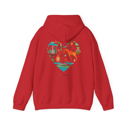 Canada Flag Hoodie – Vintage Canada Text & Maple Leaf Pullover