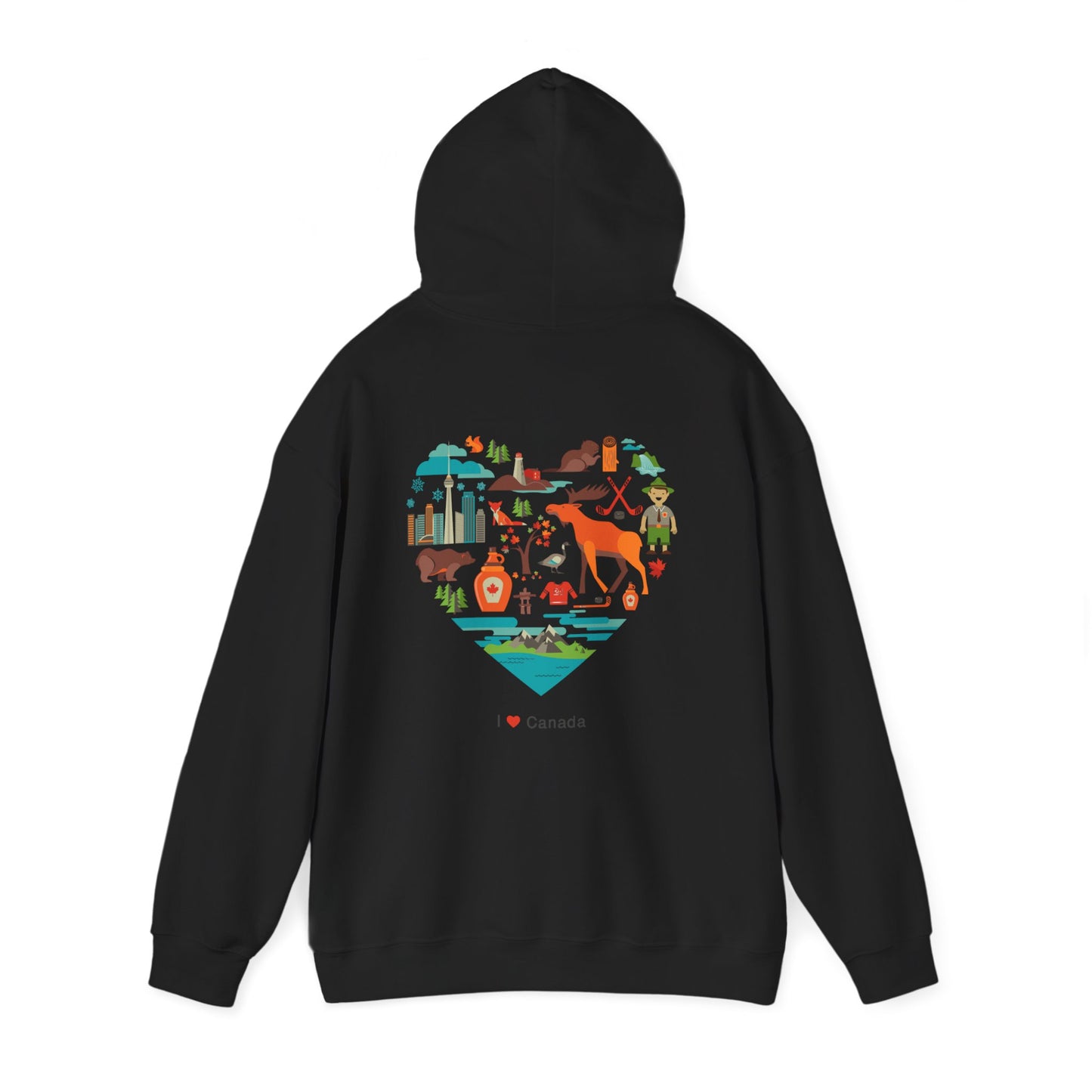 Canada Flag Hoodie – Vintage Canada Text & Maple Leaf Pullover