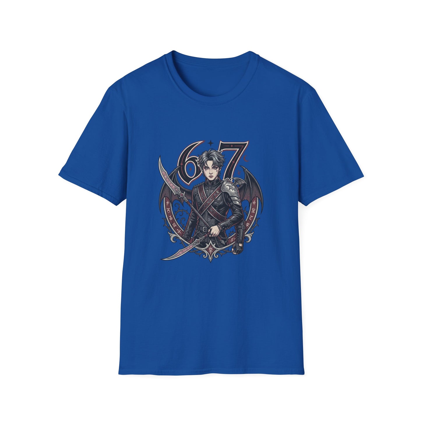 Gothic Demon Hunter T-Shirt — Knight with Wings Illustration