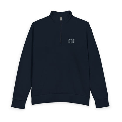 ONE Black Quarter-Zip Pullover - Textured Knit Casual Top