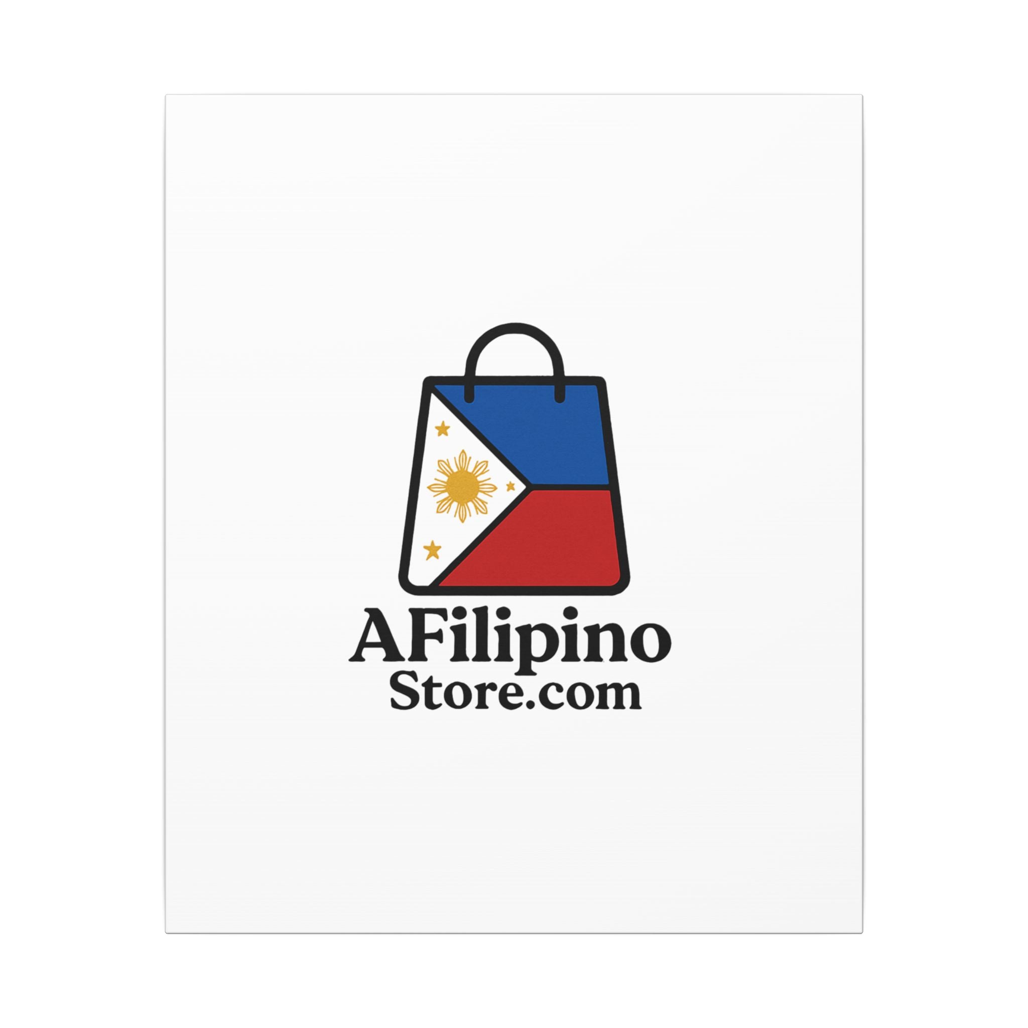 Filipino Flag Tote Logo Canvas Print — AFilipinoStore.com Matte Stretched Wall Art