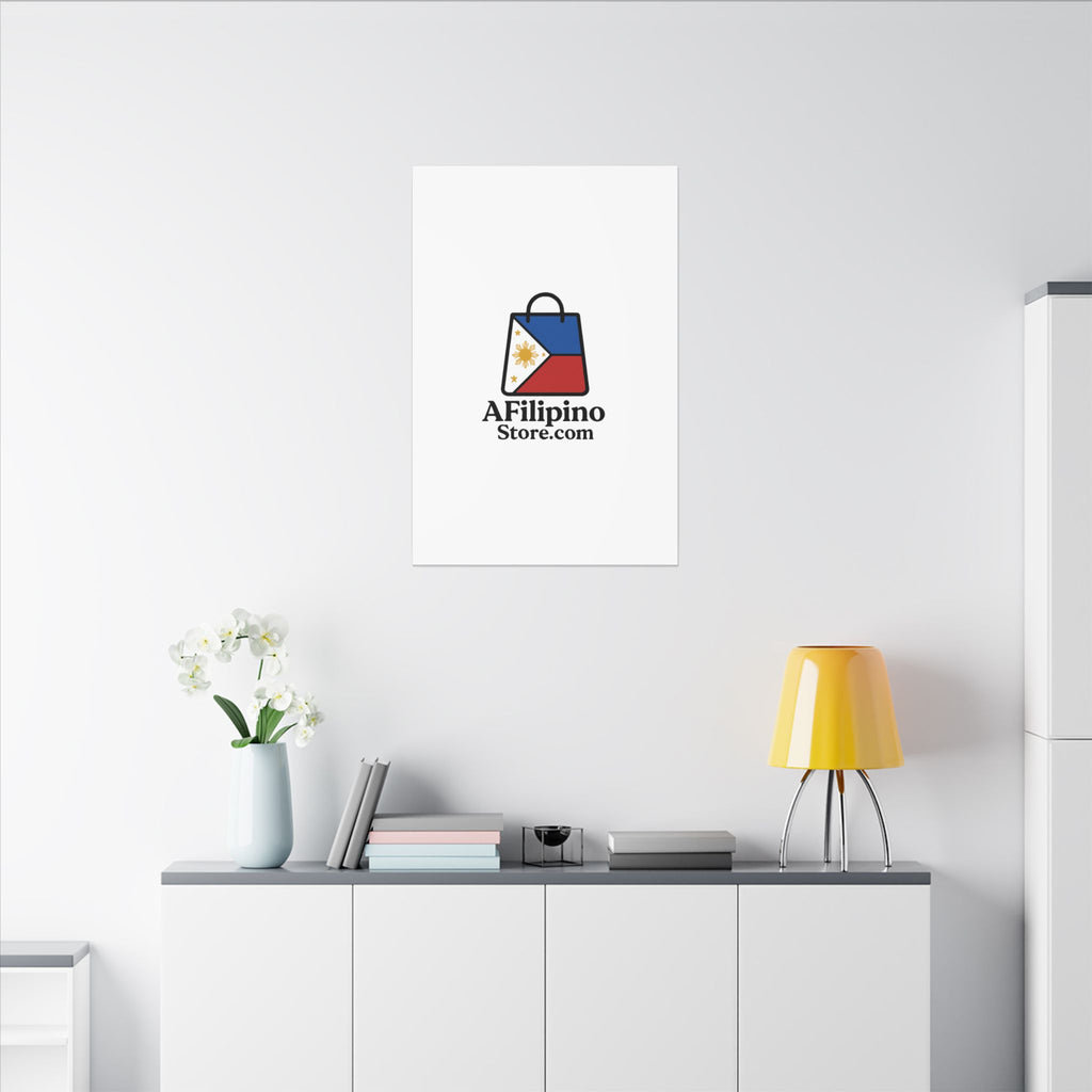 Filipino Flag Tote Logo Canvas Print — AFilipinoStore.com Matte Stretched Wall Art