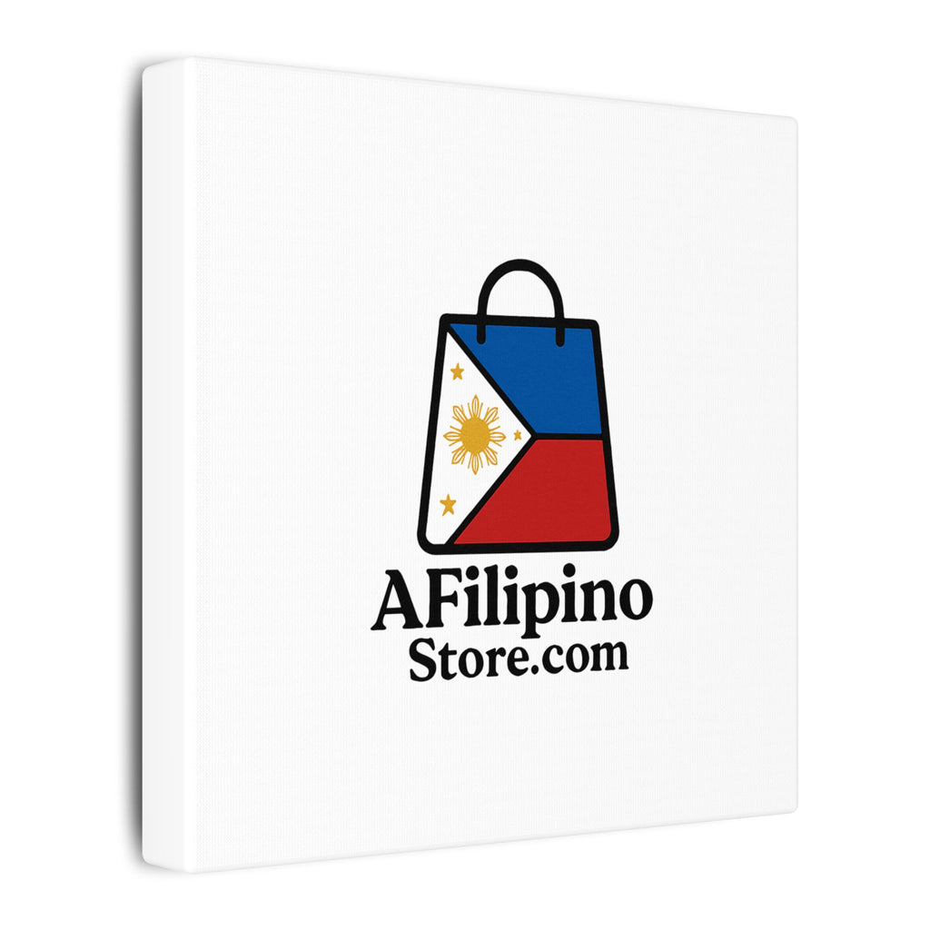 Filipino Flag Tote Logo Canvas Print — AFilipinoStore.com Matte Stretched Wall Art