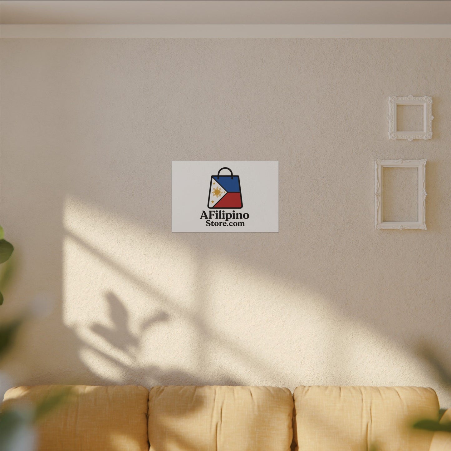 Filipino Flag Tote Logo Canvas Print — AFilipinoStore.com Matte Stretched Wall Art