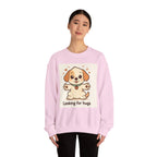 Looking for Hugs Sweatshirt — Cute Puppy Graphic Crewneck