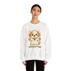 Looking for Hugs Sweatshirt — Cute Puppy Graphic Crewneck
