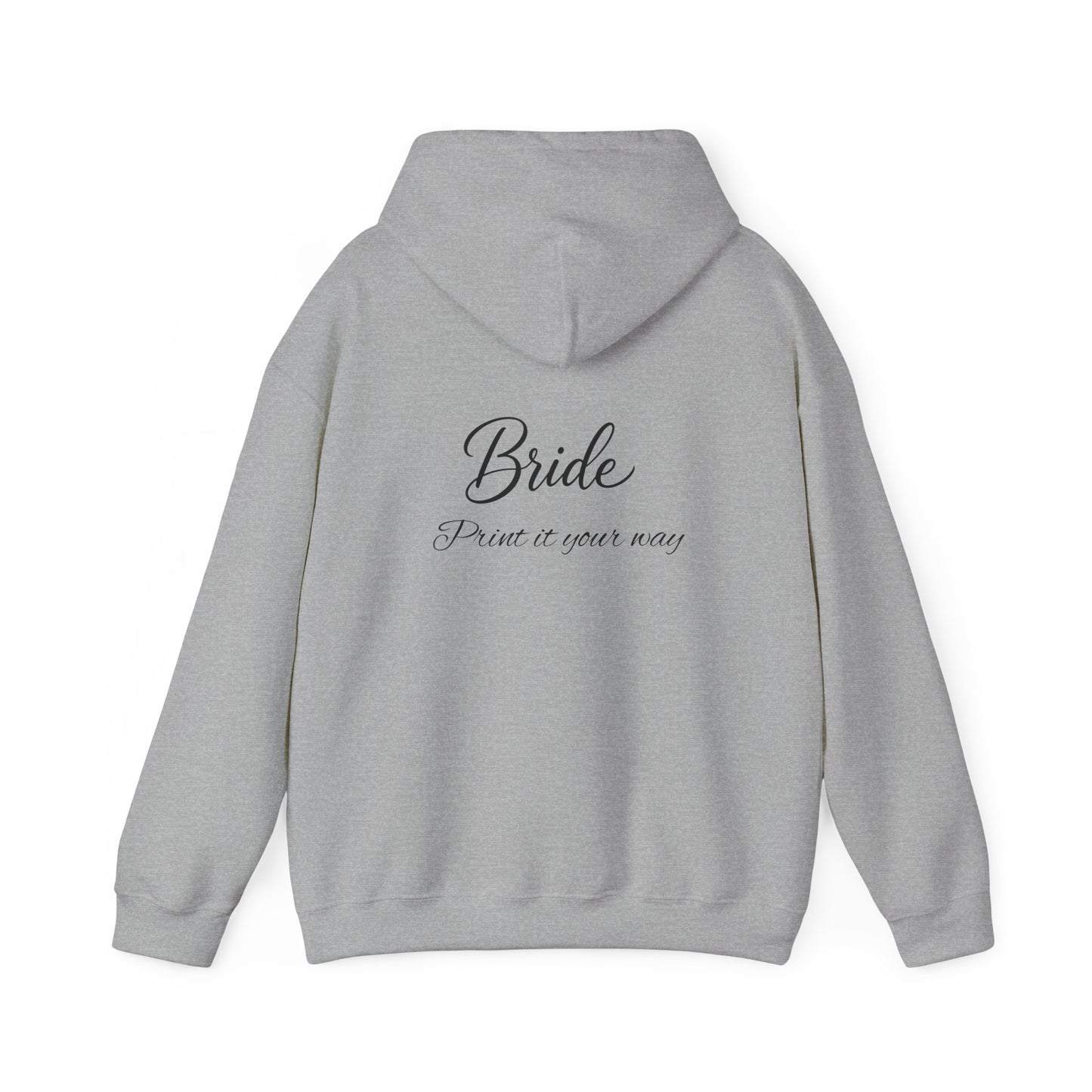 "Bride" Script Hoodie — Bridal Wedding Party Pullover