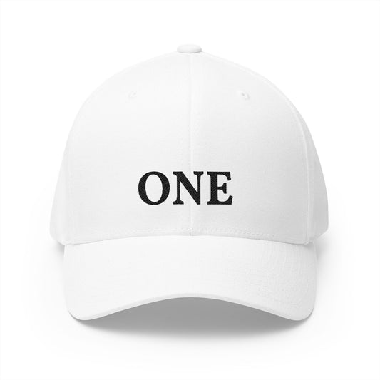 ONE Embroidered Cap — Structured Closed-Back Baseball Hat
