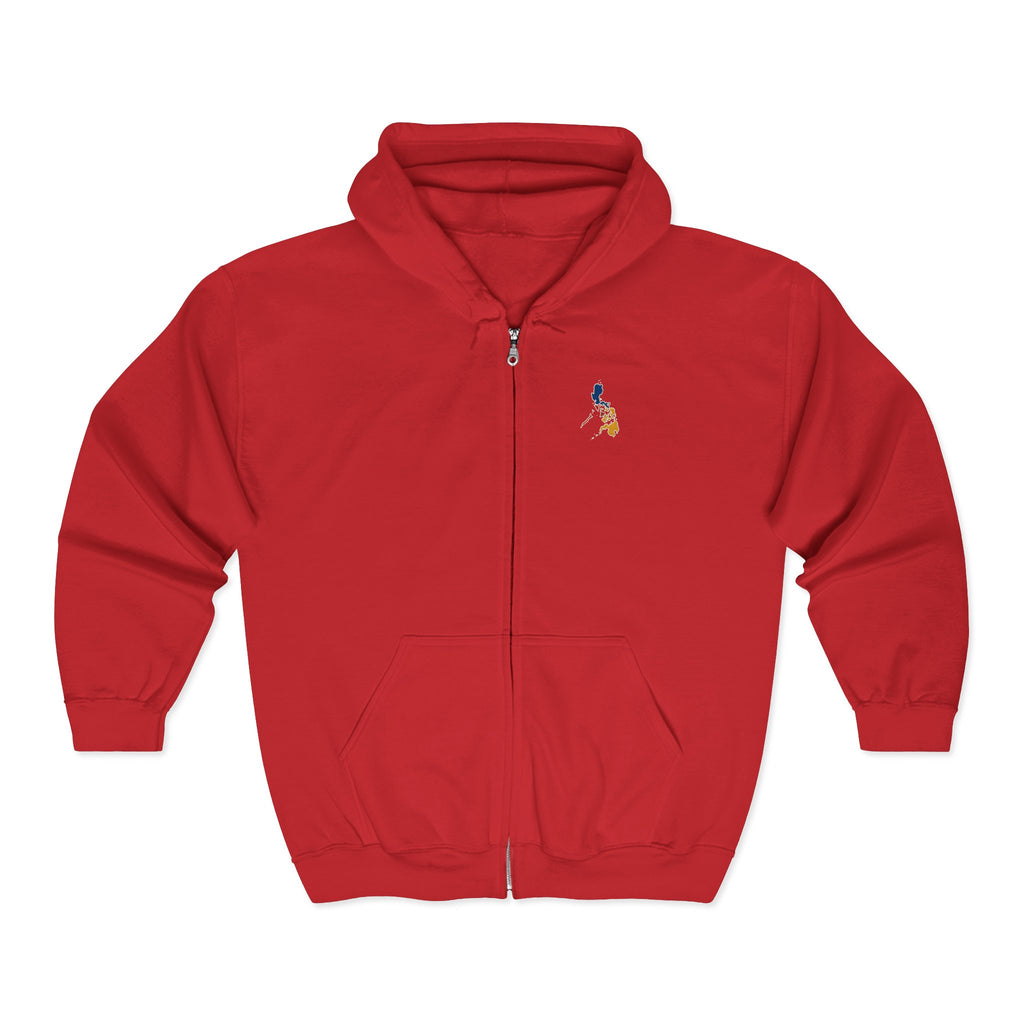 Eagle Crest Zip Hoodie — Crowned Heraldic Eagle Full-Zip Sweatshirt