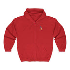 Eagle Crest Zip Hoodie — Crowned Heraldic Eagle Full-Zip Sweatshirt