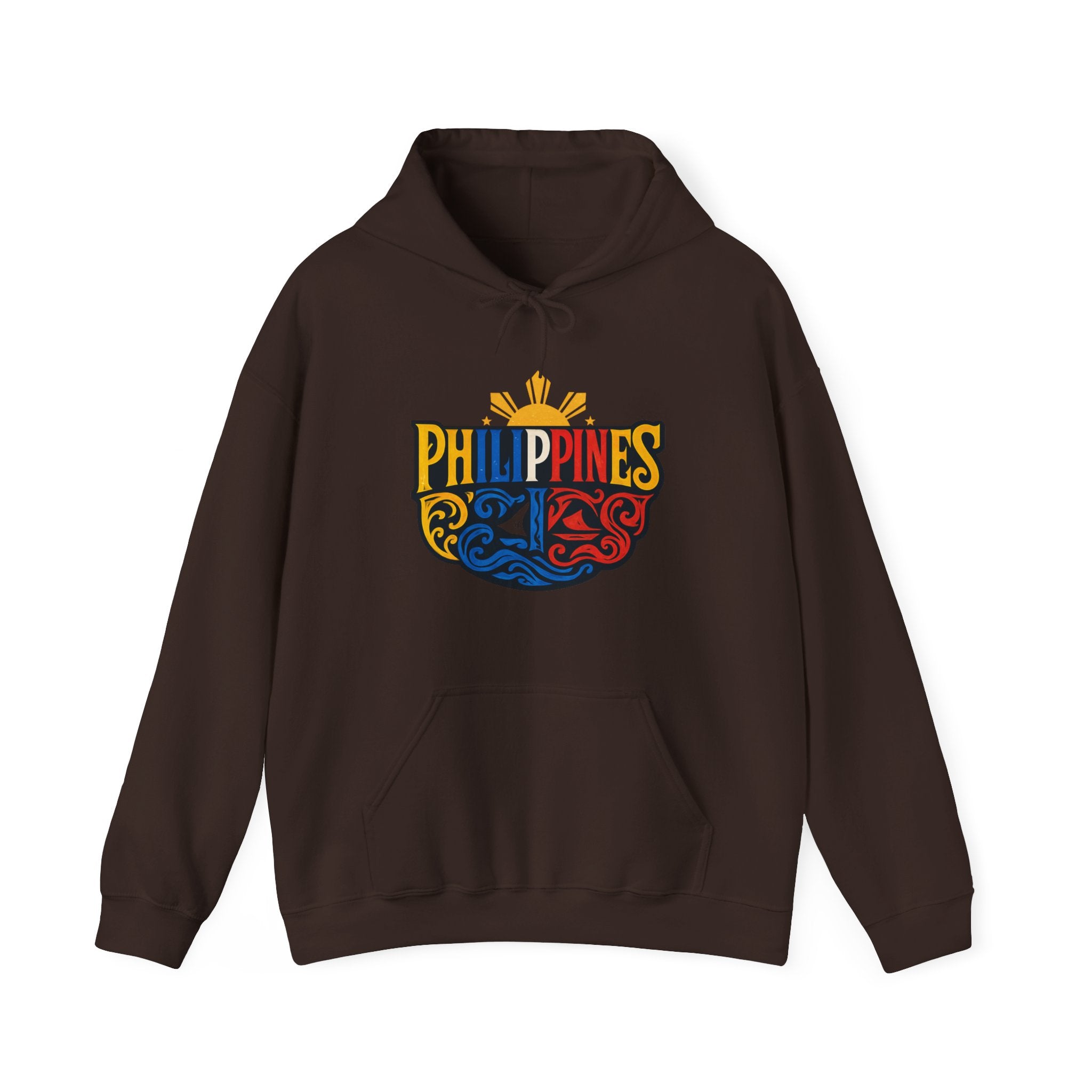 Philippines Retro Surf Hoodie – Vintage Flag Sun & Waves Pullover
