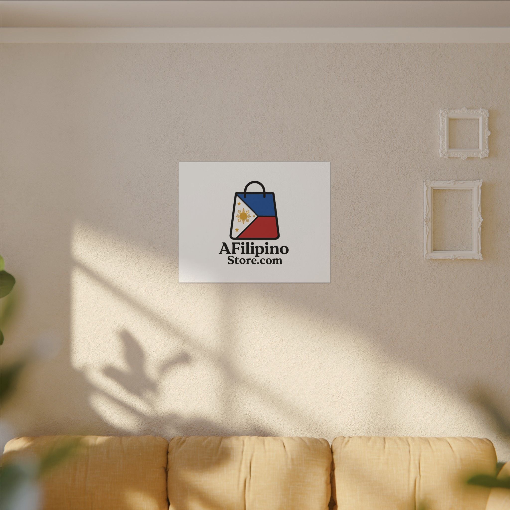 Filipino Flag Tote Logo Canvas Print — AFilipinoStore.com Matte Stretched Wall Art