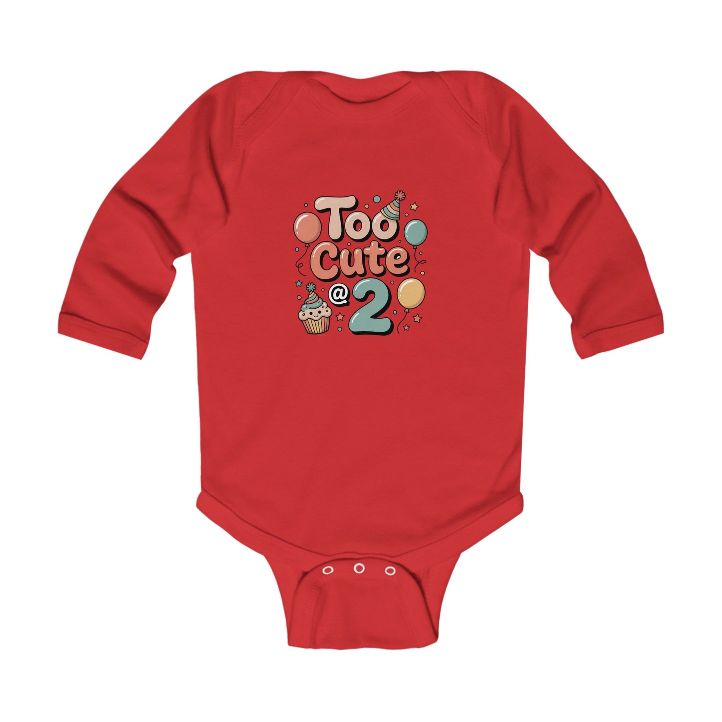 Toddler Birthday Celebration Bodysuit - 'Too Cute @ 2'