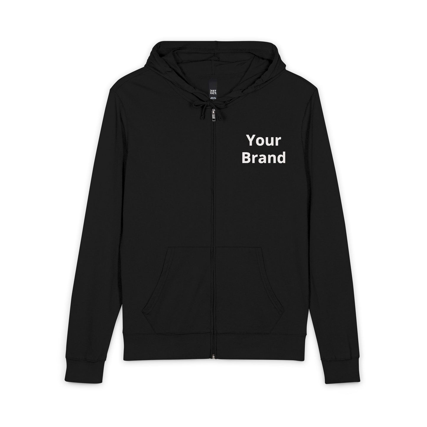 Full-Zip Hoodie — Custom "Your Brand" Chest & Back Logo