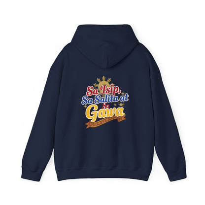 Proud Pinoy  Sa Isip Sa Salita at Sa Gawa Hoodie — Filipino Heritage Pullover