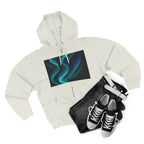 Aurora Wave Zip Hoodie — Northern Lights Abstract Graphic Hoodie