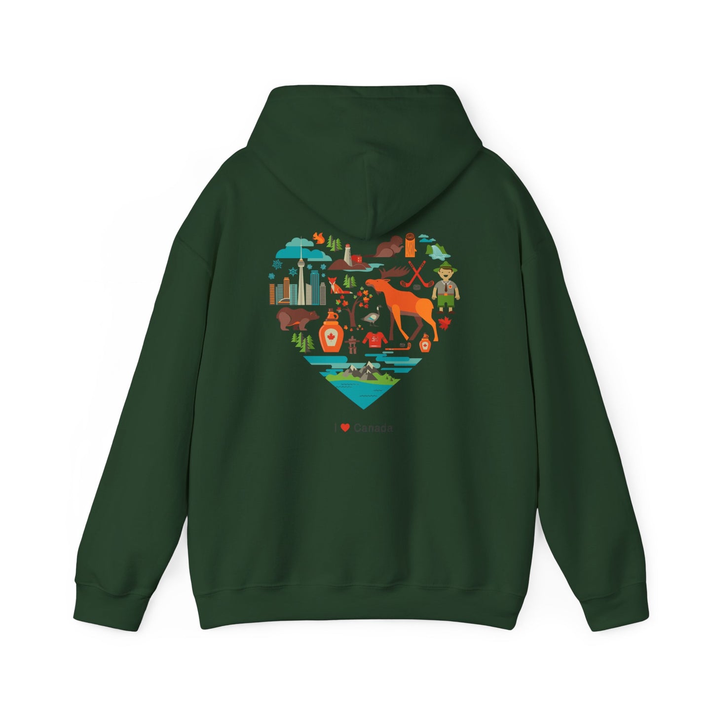 Canada Flag Hoodie – Vintage Canada Text & Maple Leaf Pullover