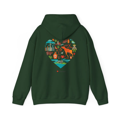 Canada Flag Hoodie – Vintage Canada Text & Maple Leaf Pullover