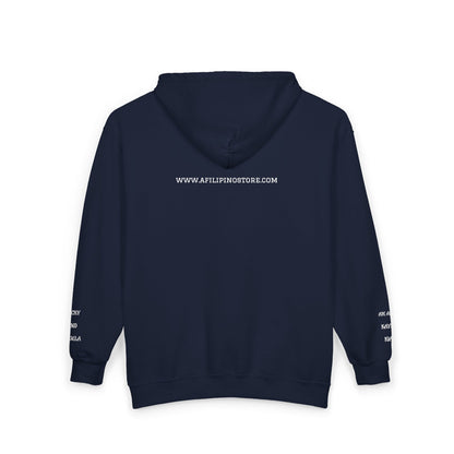 Embroidered Zip Hoodie - Personalized Ready, Designs in front, left and right wrist, and back  (Magdasoc Family with website at the back)
