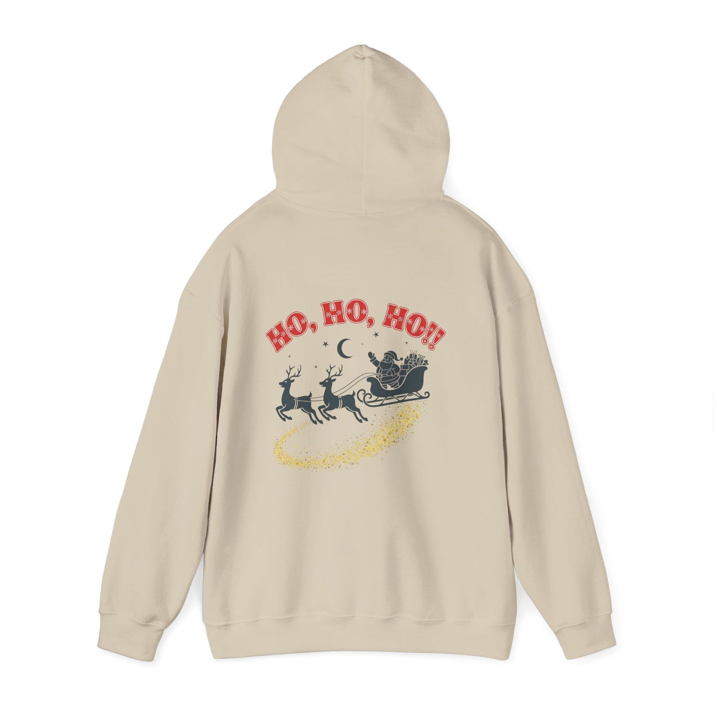 Christmas Hoodie - 'Merry Christmas to Everyone' Front & 'HO, HO, HO!!' Back Holiday Sweatshirt