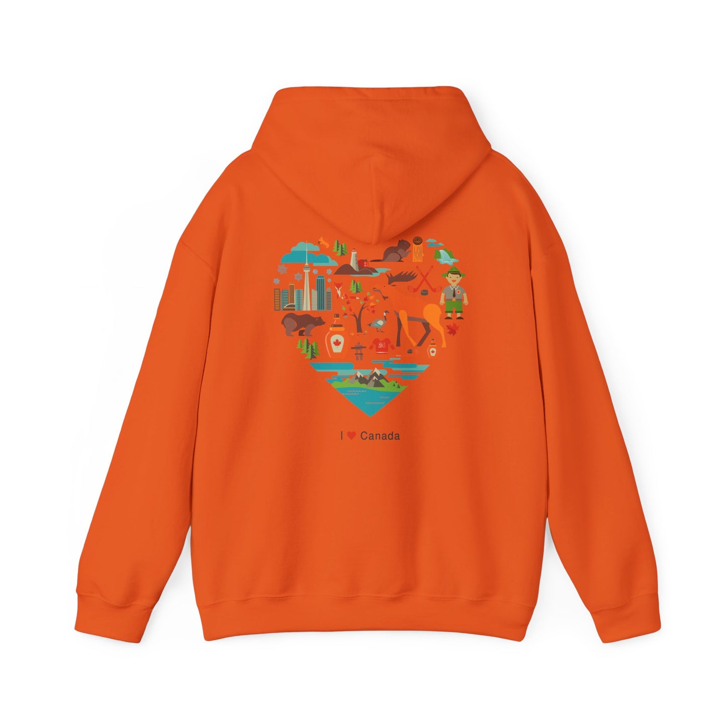 Canada Flag Hoodie – Vintage Canada Text & Maple Leaf Pullover