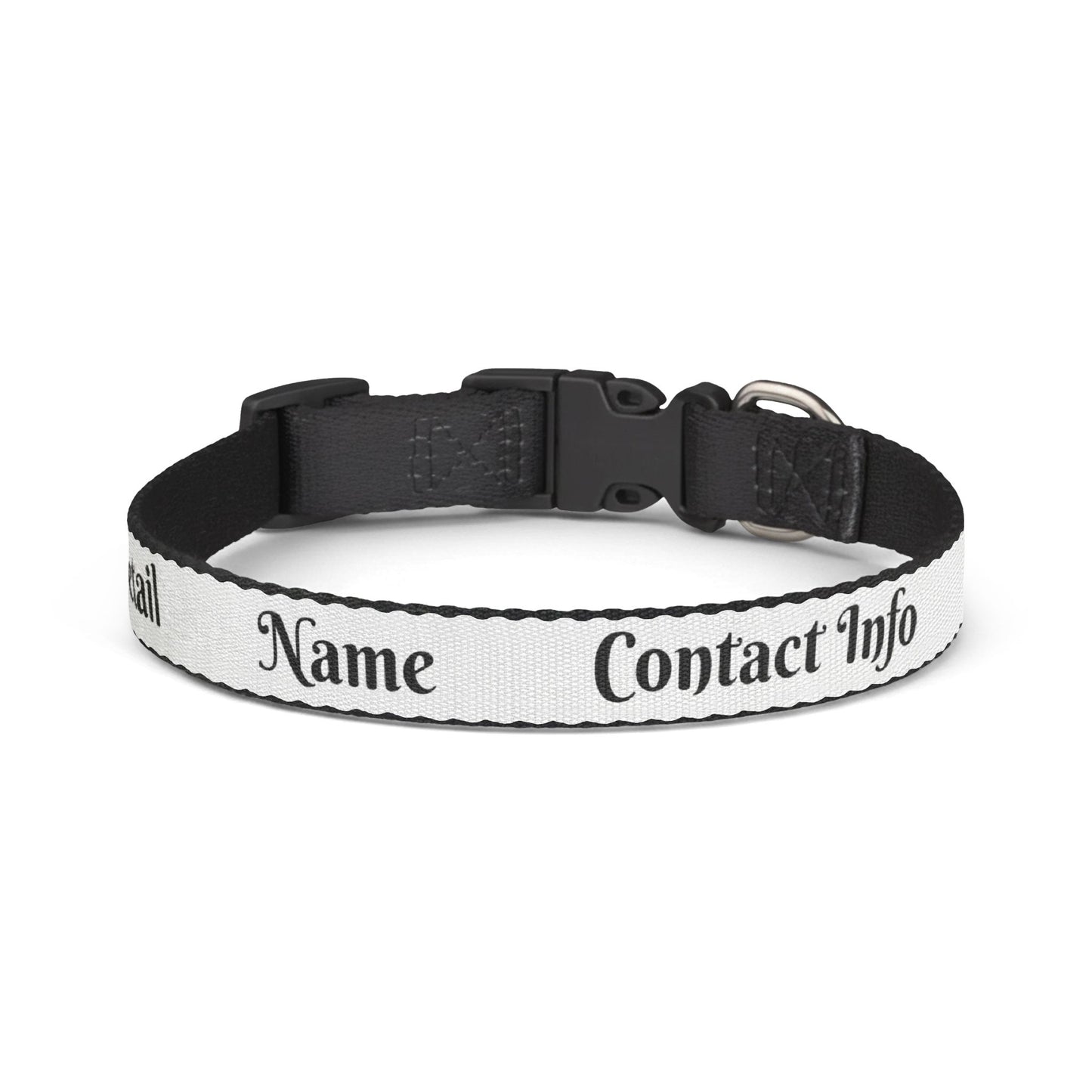 Personalized Clip-On Pet Collar — Custom Name & Contact Info