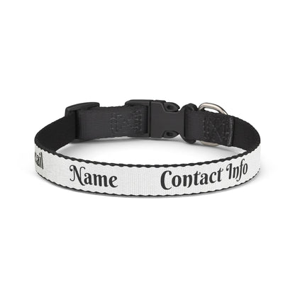 Personalized Clip-On Pet Collar — Custom Name & Contact Info